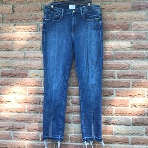 Frame front seam raw hem straight leg